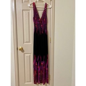 Black & Purple Maxi Dress